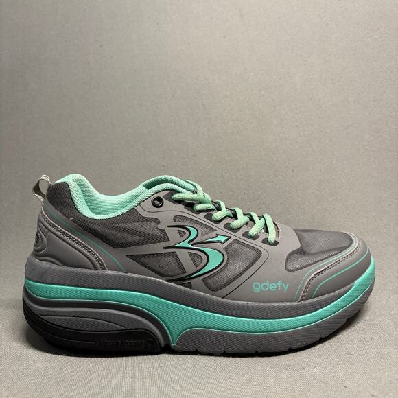 Gravity Defyer GDefy Ion Gray Mint Green Athletic Sneakers TB9022FGU-M Size 10 - Picture 2 of 16